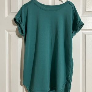 NWOT Everyday Roll-Sleeve Tee - Teal Green